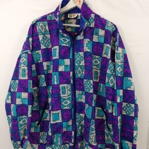 Vintage Bold Spirit Jacket size XL Aqua Purple